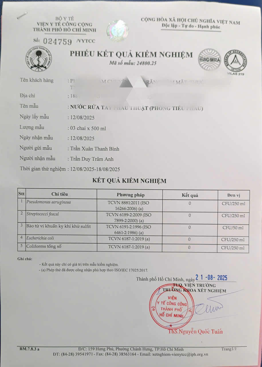 phieu-ket-qua-xet-nghiem-nuoc-bon-rua-tay-phau-thuat phiếu kết quả xét nghiệm nước bồn rửa tay phẫu thuật